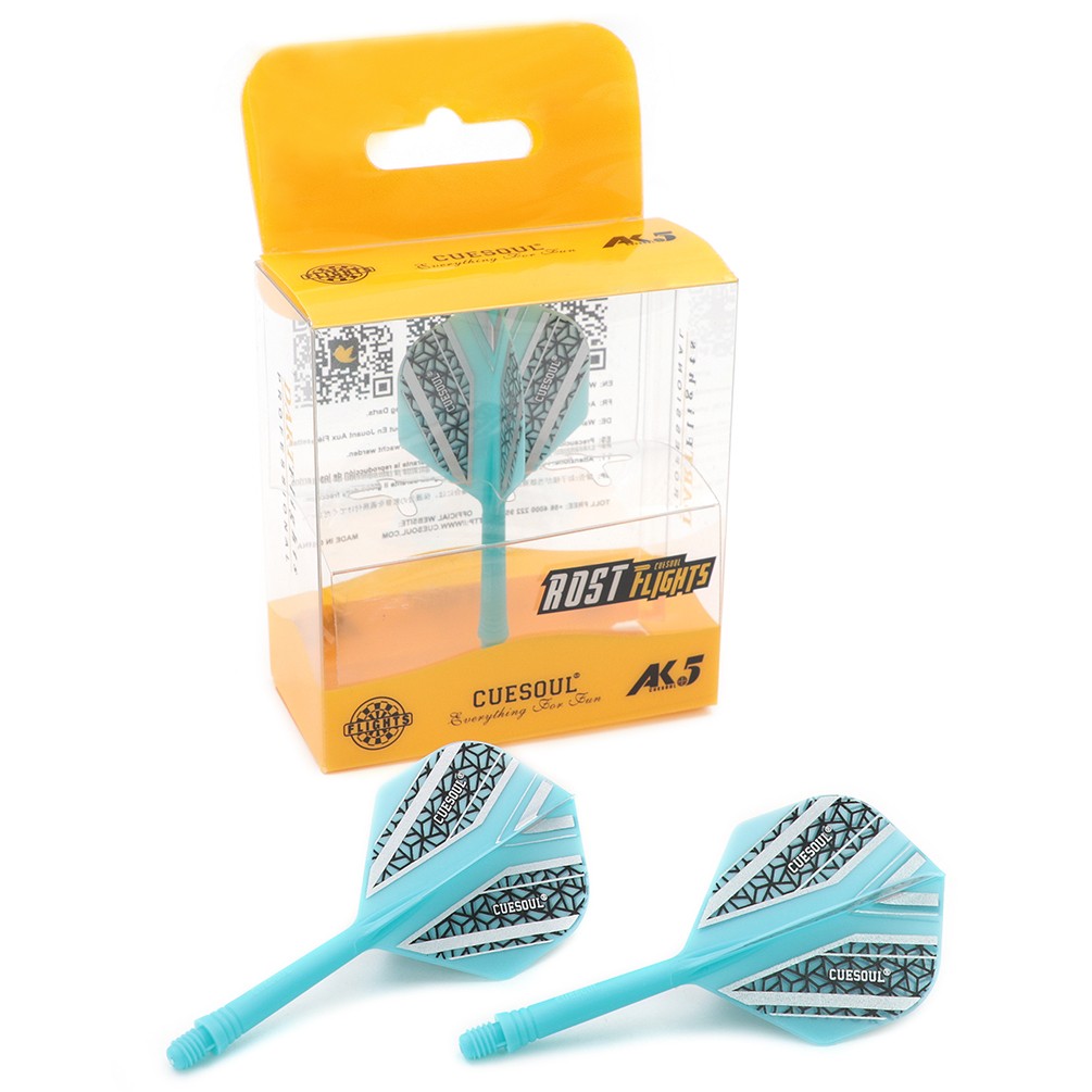 CUESOUL Rost Integrated Dart Shaft and Flights Standard Shape 28mm-Blue