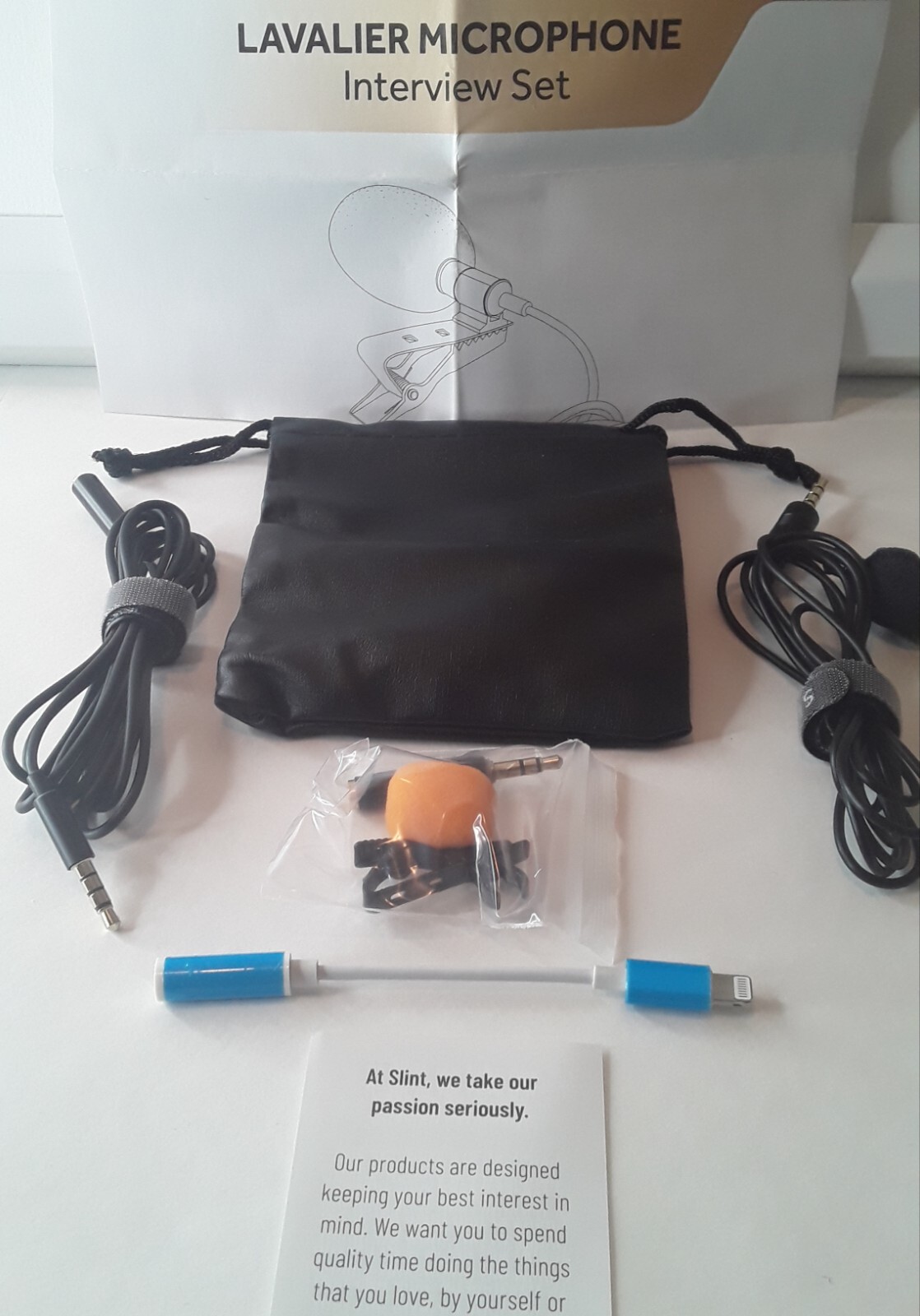 Slint Professional Lavalier iPhone Compatible Microphone Interview Set