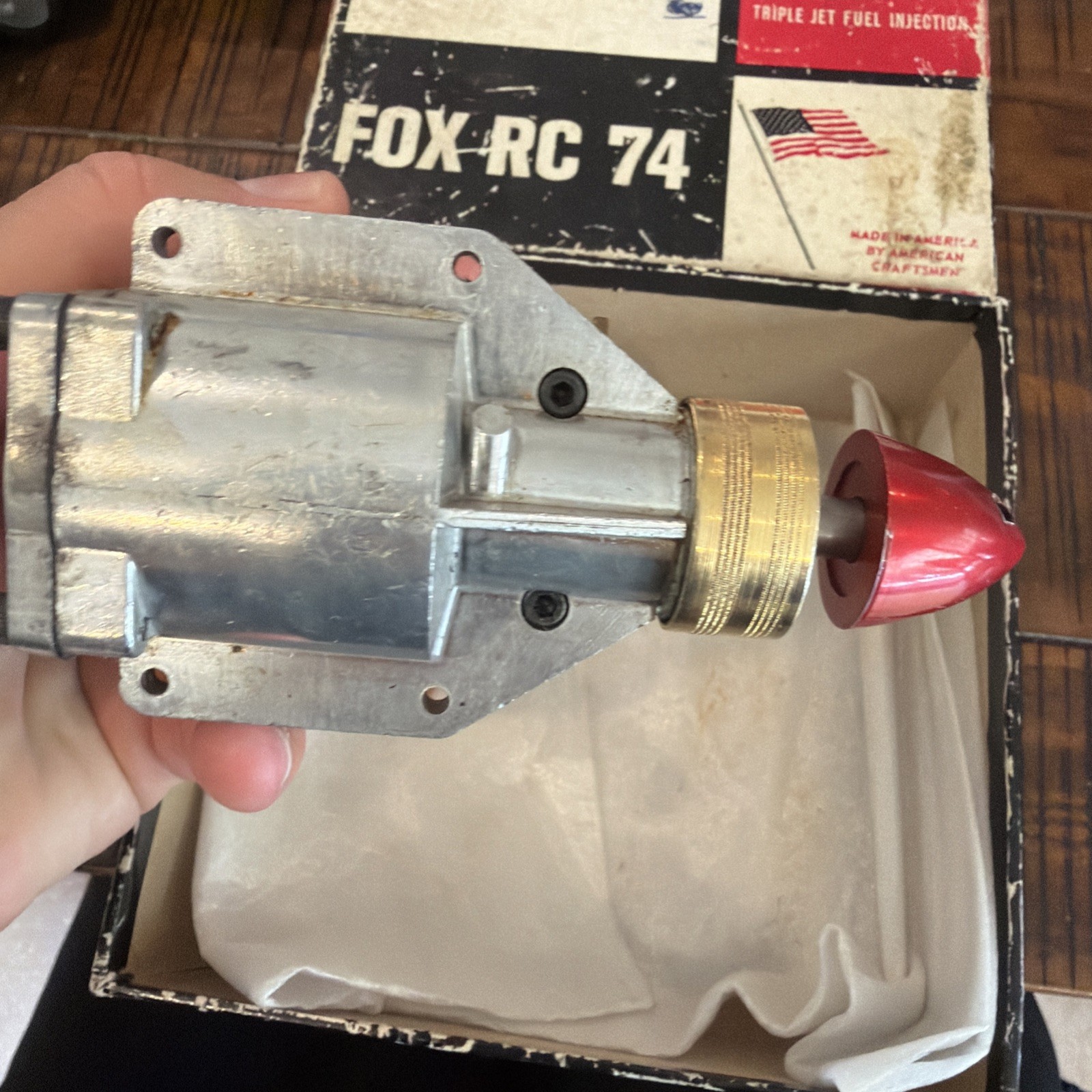 Fox Model RC74 Airplane Engine w/ Original Box