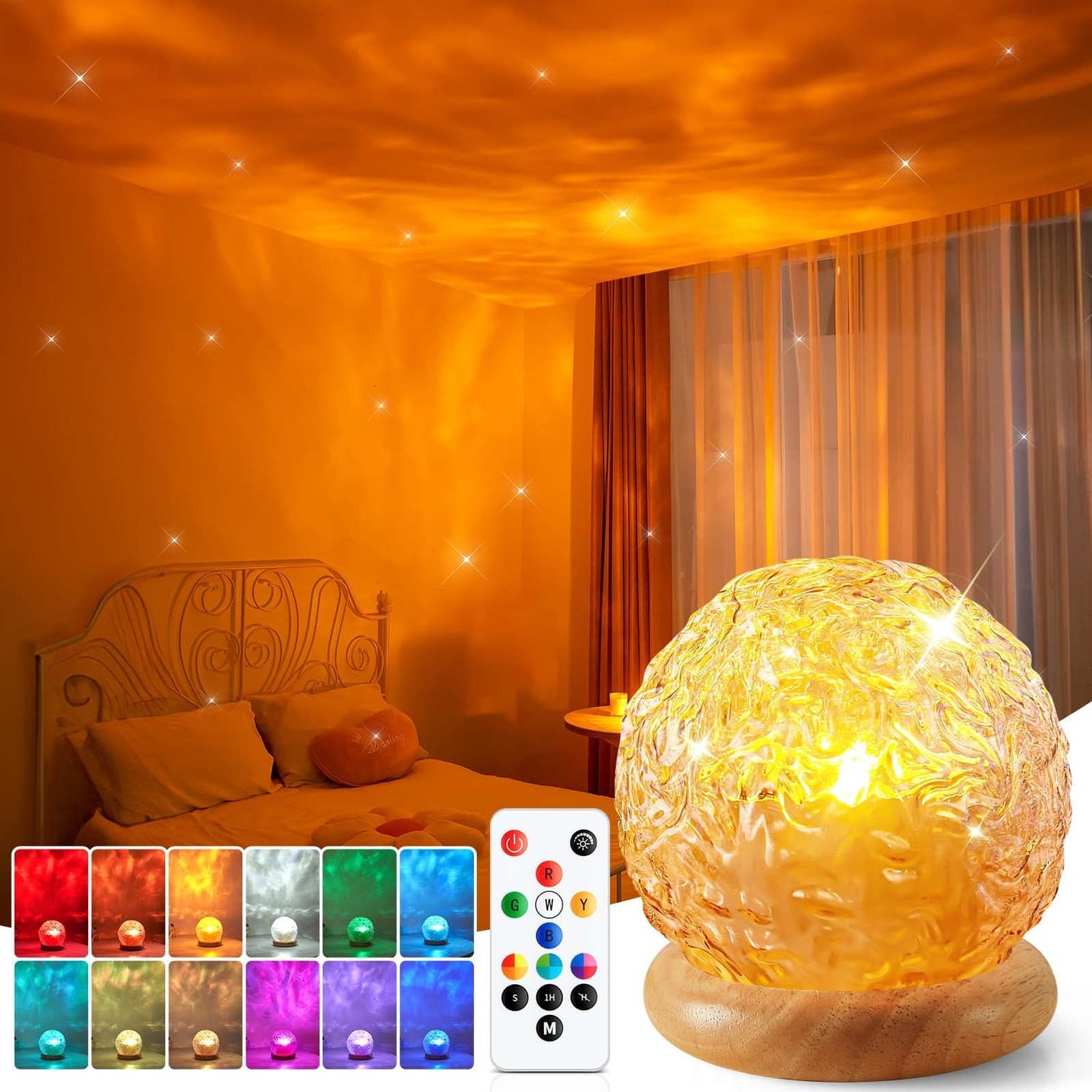 Ambient Lighting Lamp with 16 Colors LED Lights for Bedroom and Room Decor
