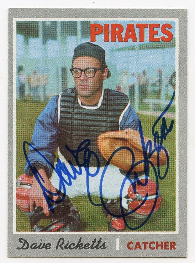 DAVE RICKETTS Signed 1970 Topps High #626 Pirates NM  Guaranteed Authentic  KOA