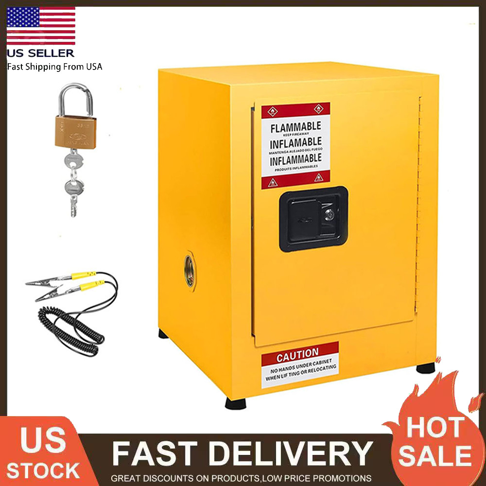 17"x17"x22" Safety Cabinet Flammable Liquids Storage Cabinet Fireproof Cabinet