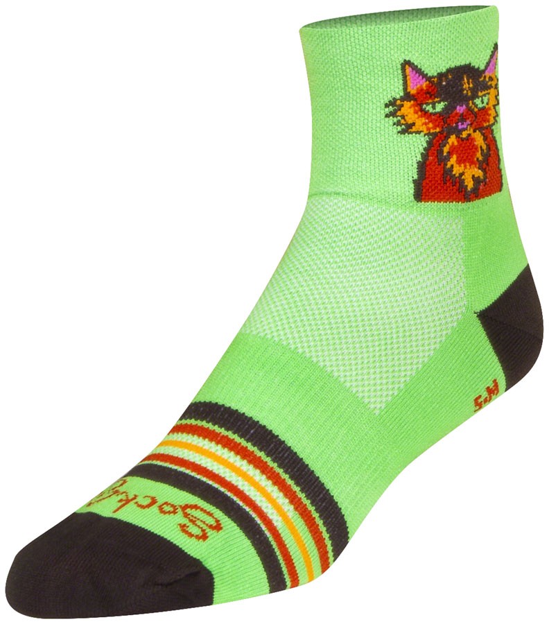 SockGuy Classic Socks Small/Medium Ankle Socks Cat Buzz