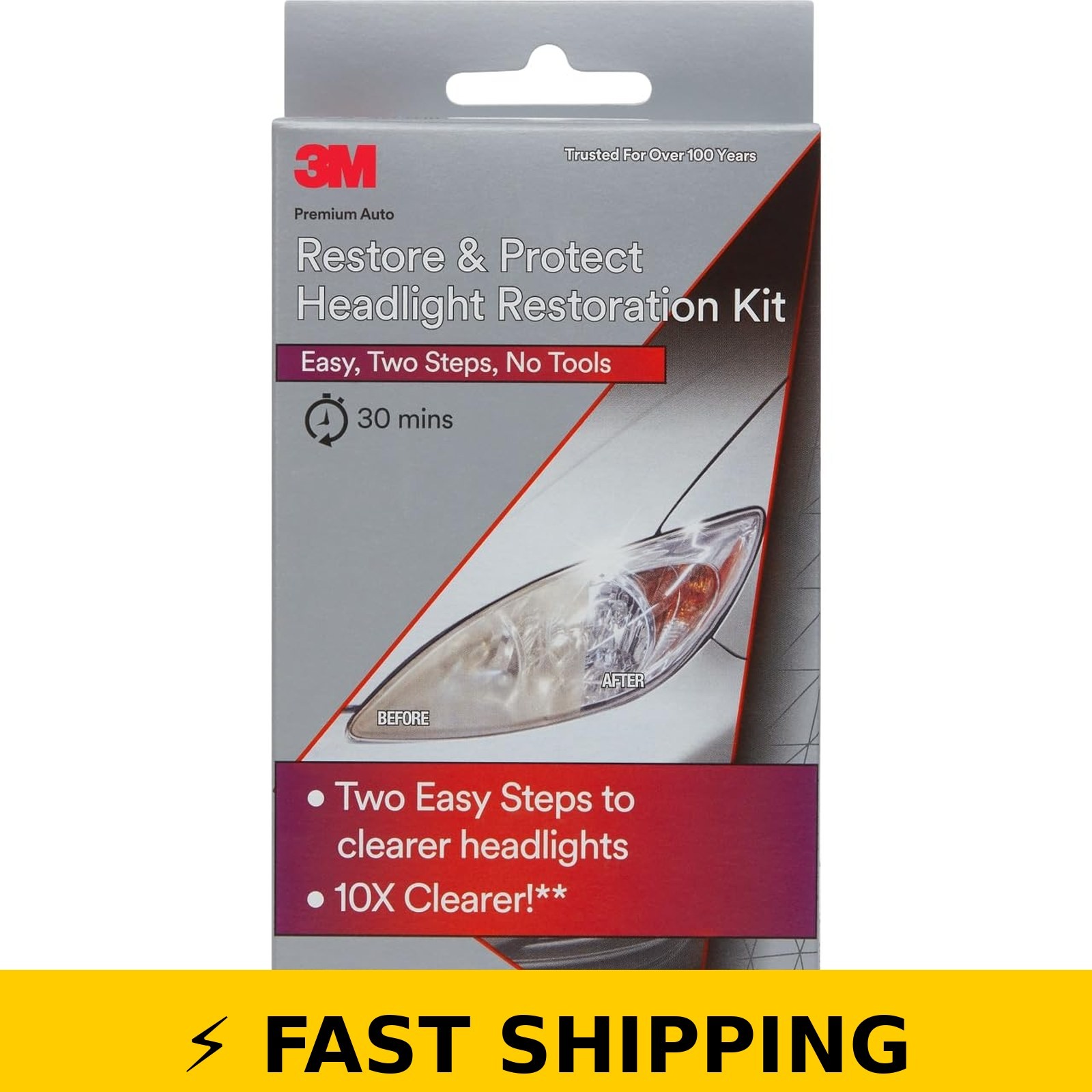 3M Headlight Restoration Kit - Removes Yellowing & Haze