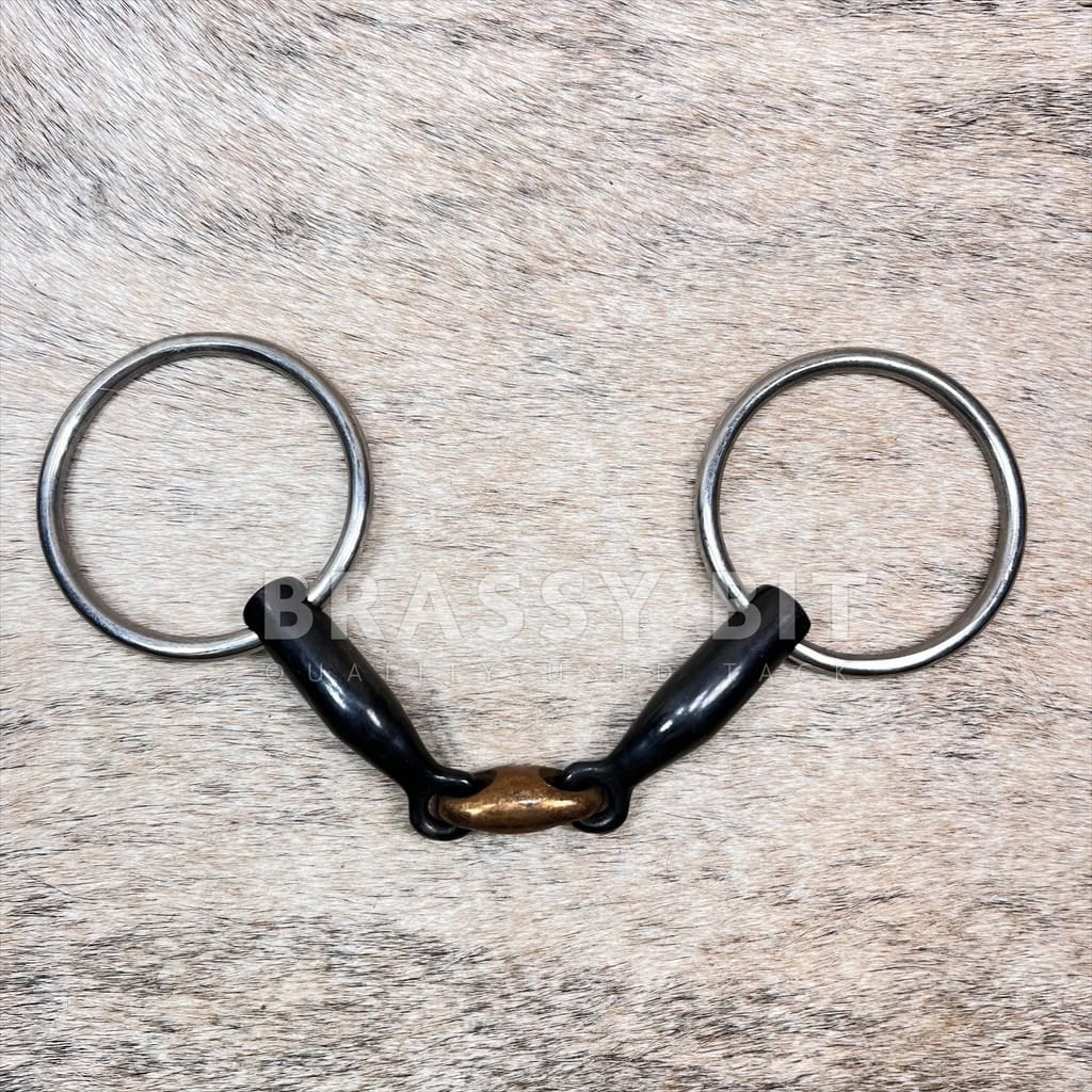5.5" Sweet Iron Snaffle w/ Copper Lozenge