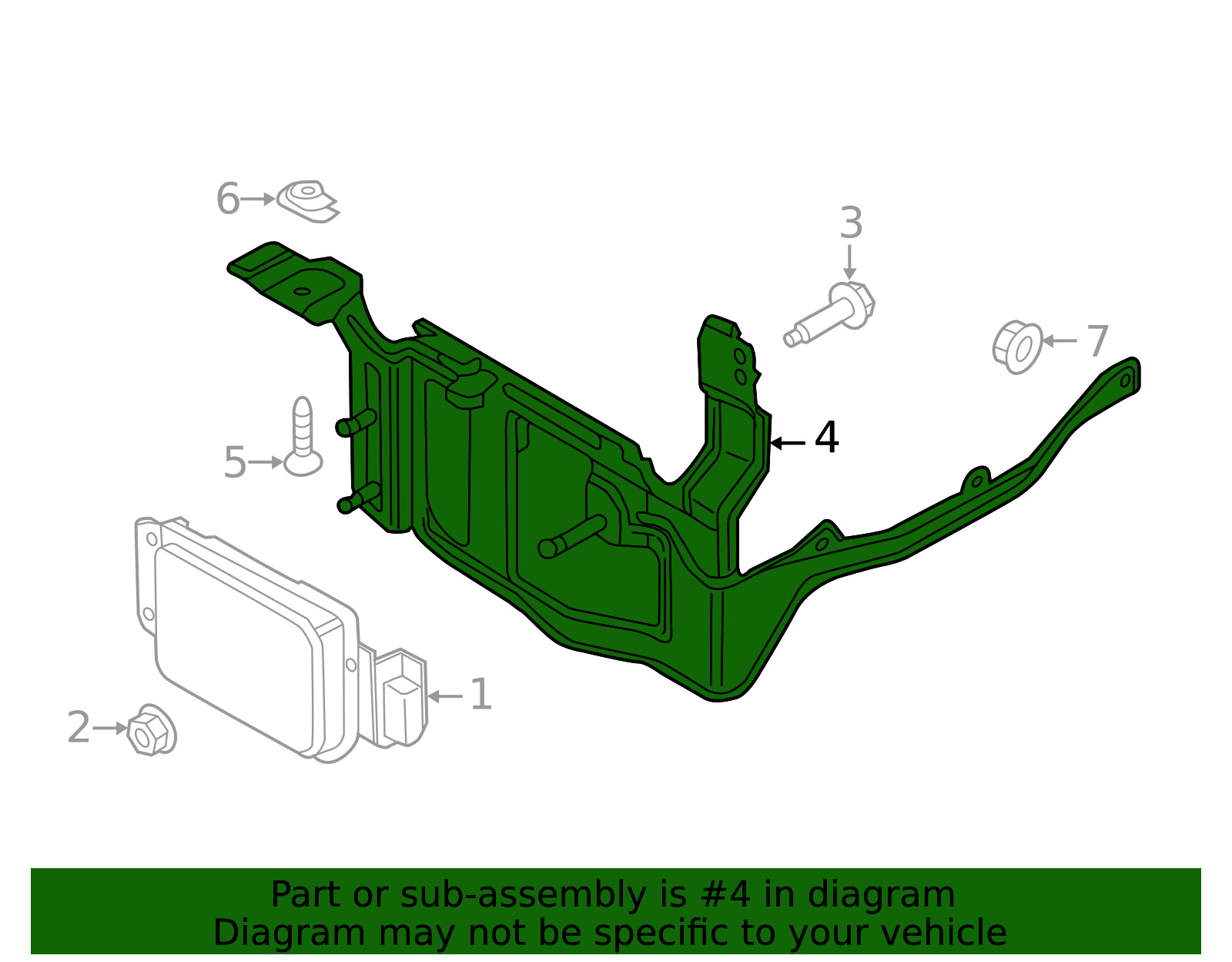 Genuine Ford Cruise Control Distance Sensor Bracket HG9Z-14C022-A