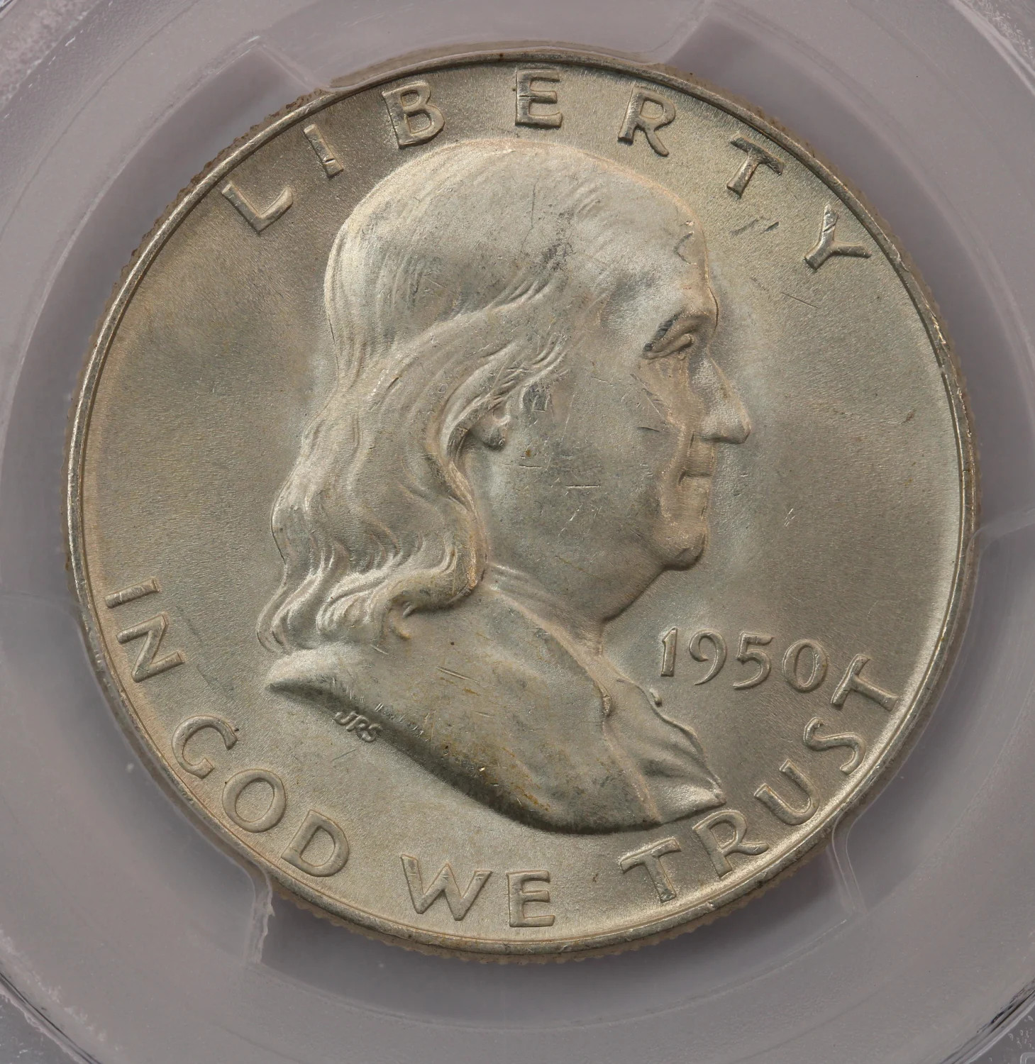 1950-D Franklin Half Dollar PCGS MS65FBL