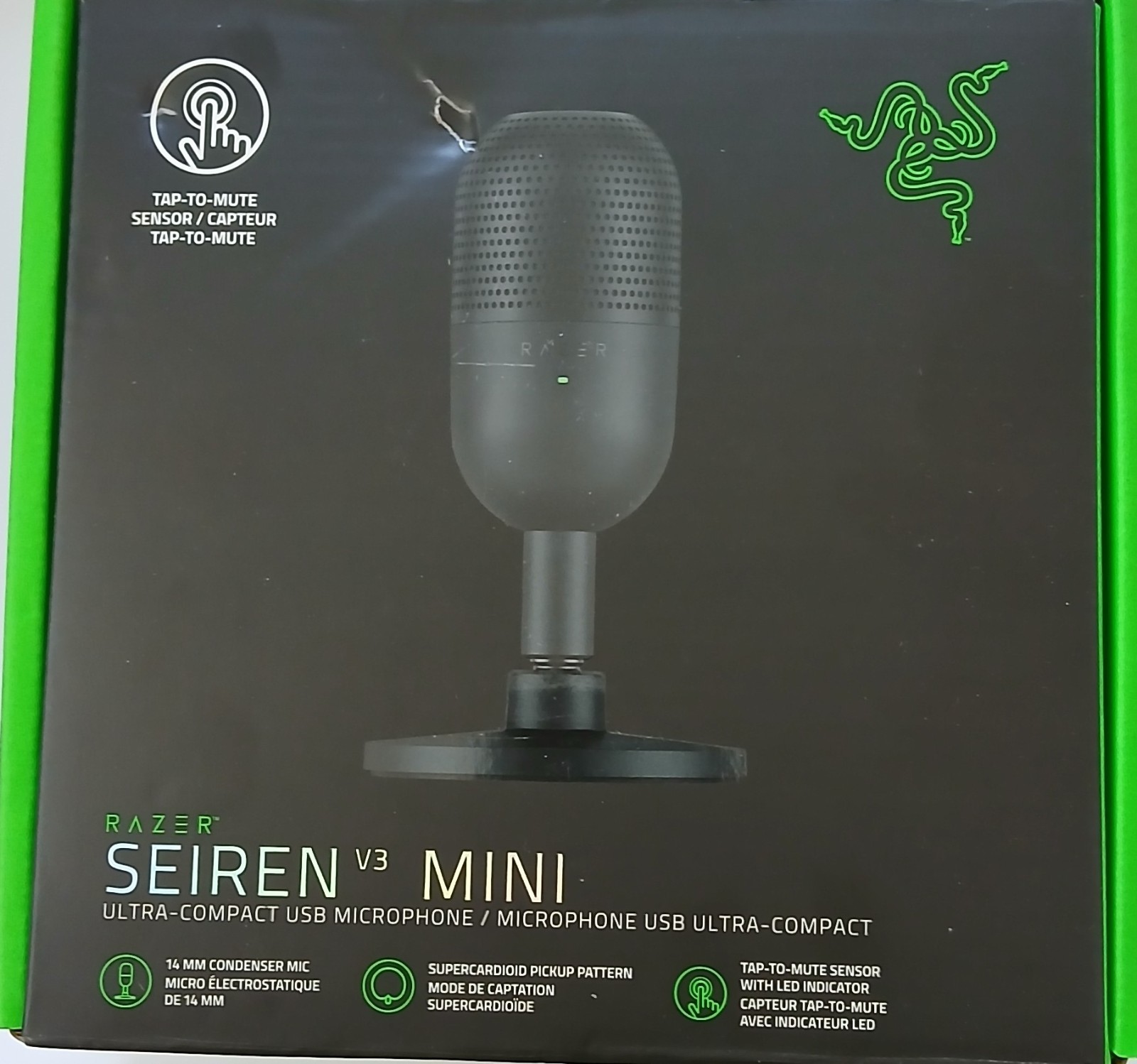 New Razer Seiren V3 Mini USB Microphone: Condenser Mic. (See Description Below)