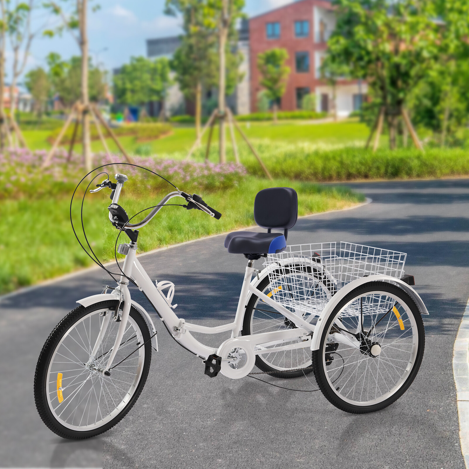 Wide Comfort Tricycle Bike Electric Bicycle Saddle Seat Pad w/ Back Rest new USA