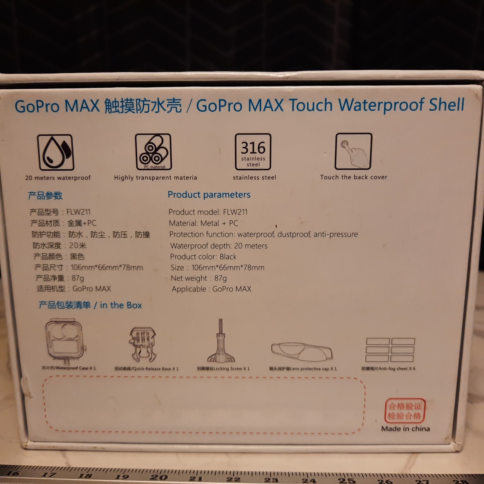 GoPro MAX 20M Deep Touch Waterproof Case for Underwater