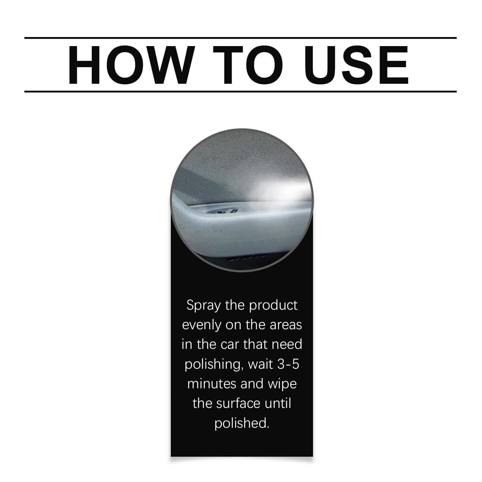 Auto Interior Spa 100ml Polish Cleaner Revitalizes Console Panels Keeps Glossy