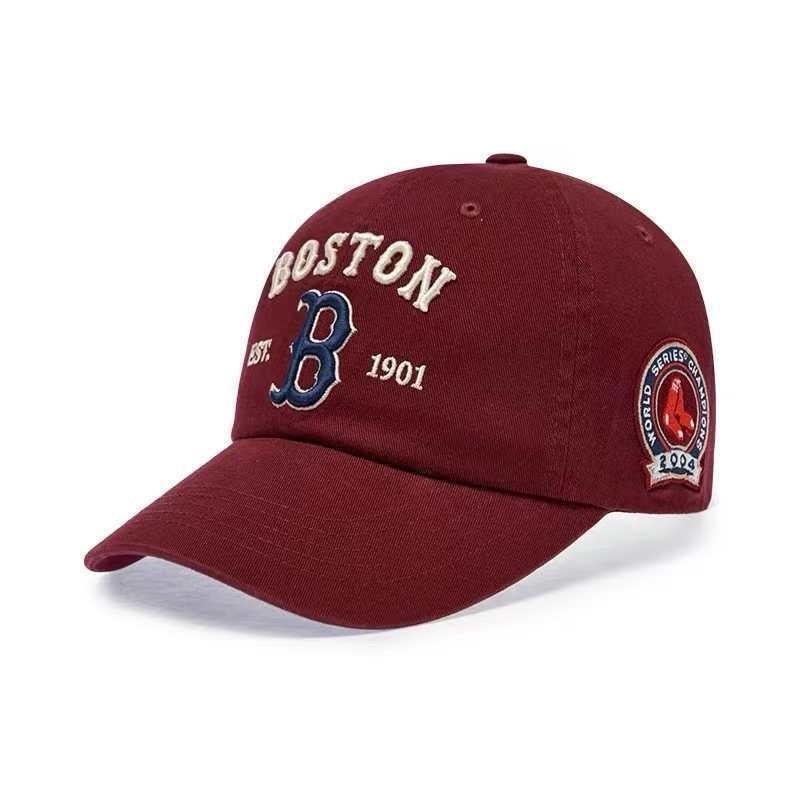 MLB Boston Red Sox Cap Burgundy, Coopers Town Patch Adjustable