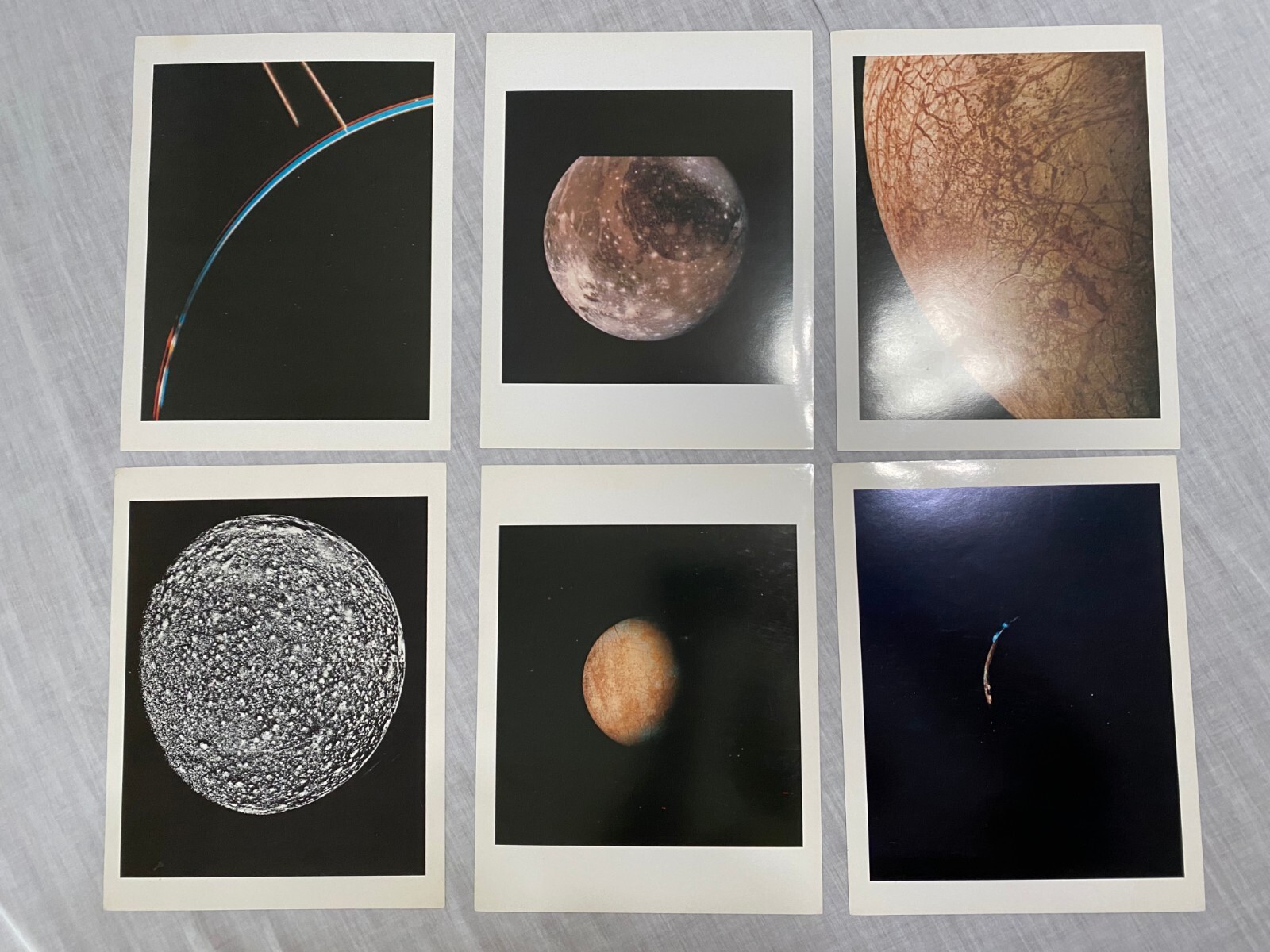 Voyager 2 NASA JPL Jupiter Moons Captioned Pictures, 1979 Lot of 6
