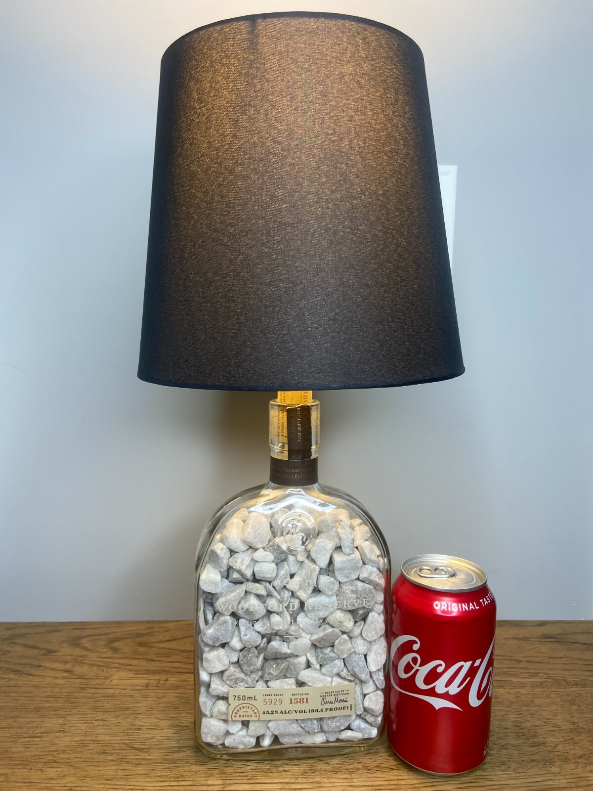 Woodford Reserve Liquor Bottle Lamp: Bulb and Shade NOT included (Handmade)