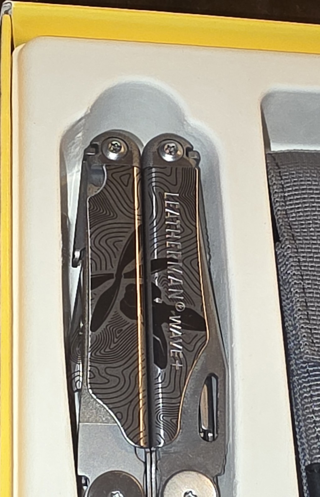RARE Custom Shop Leatherman Wave Plus Multi-Tool Black & Silver Design New Nice
