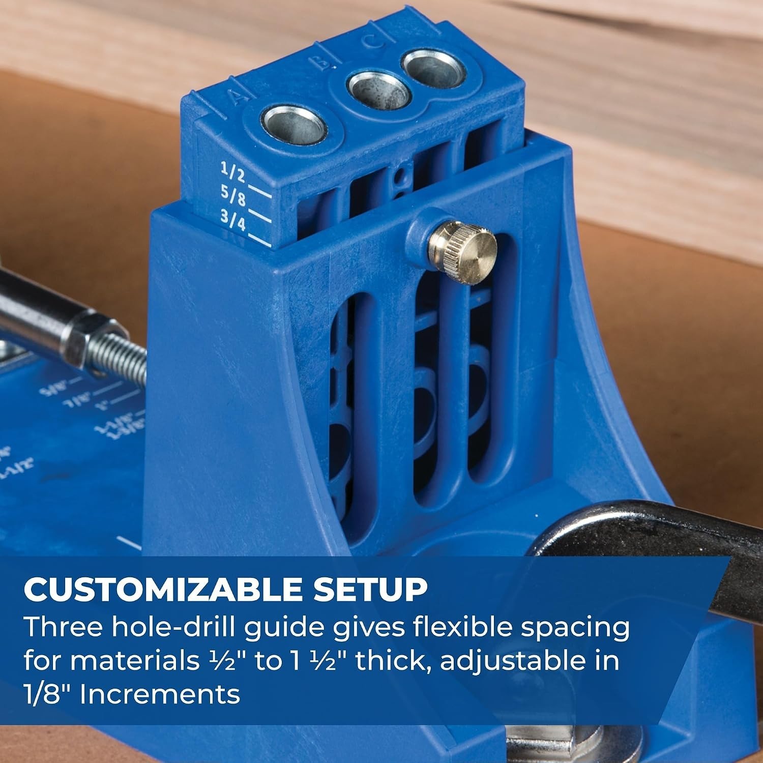 K4 Pocket Hole Jig - Adjustable, Versatile Jig for Strong Joints - Create Per...