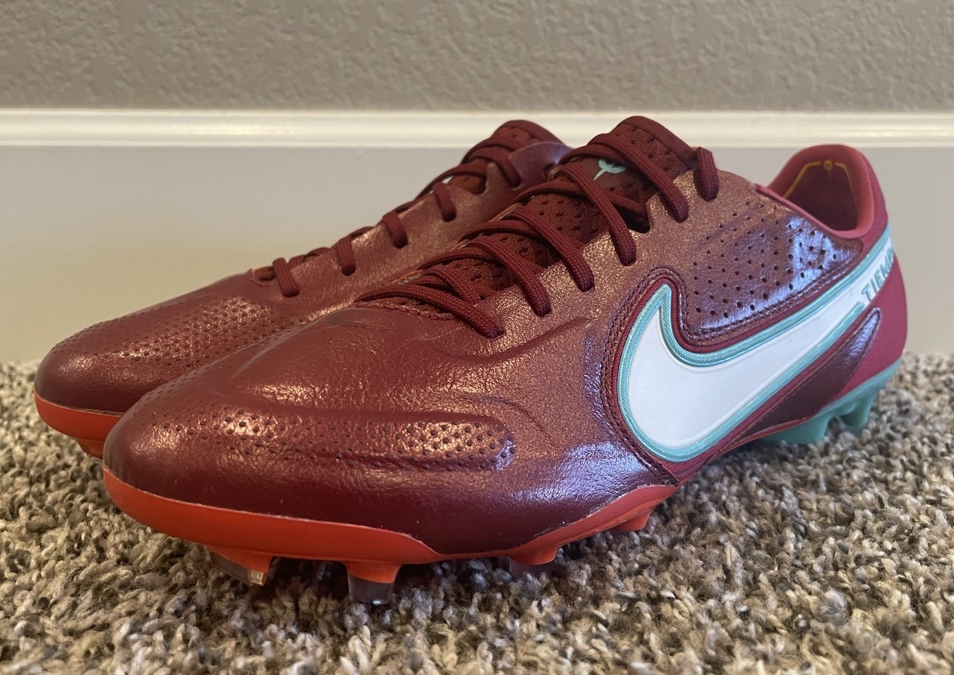 Nike Tiempo Legend 9 Elite FG Soccer Cleats Men’s Size 10.5 - CZ8482-617 - Red