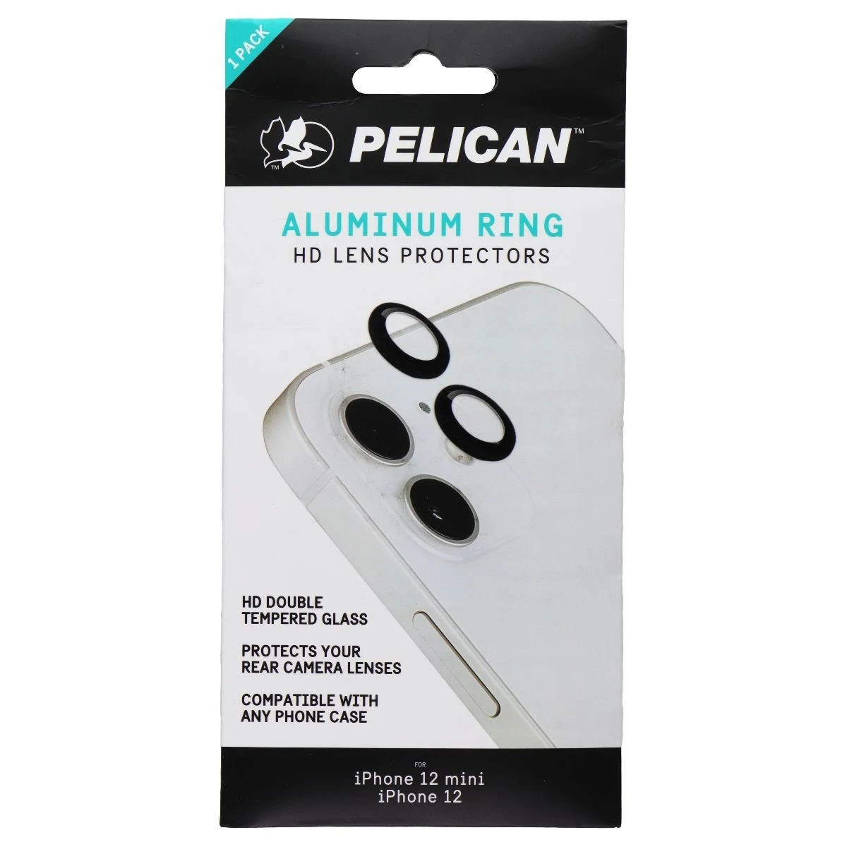 Pelican Aluminum Ring HD Camera Lens Protectors for Apple iPhone 12 / 12 mini