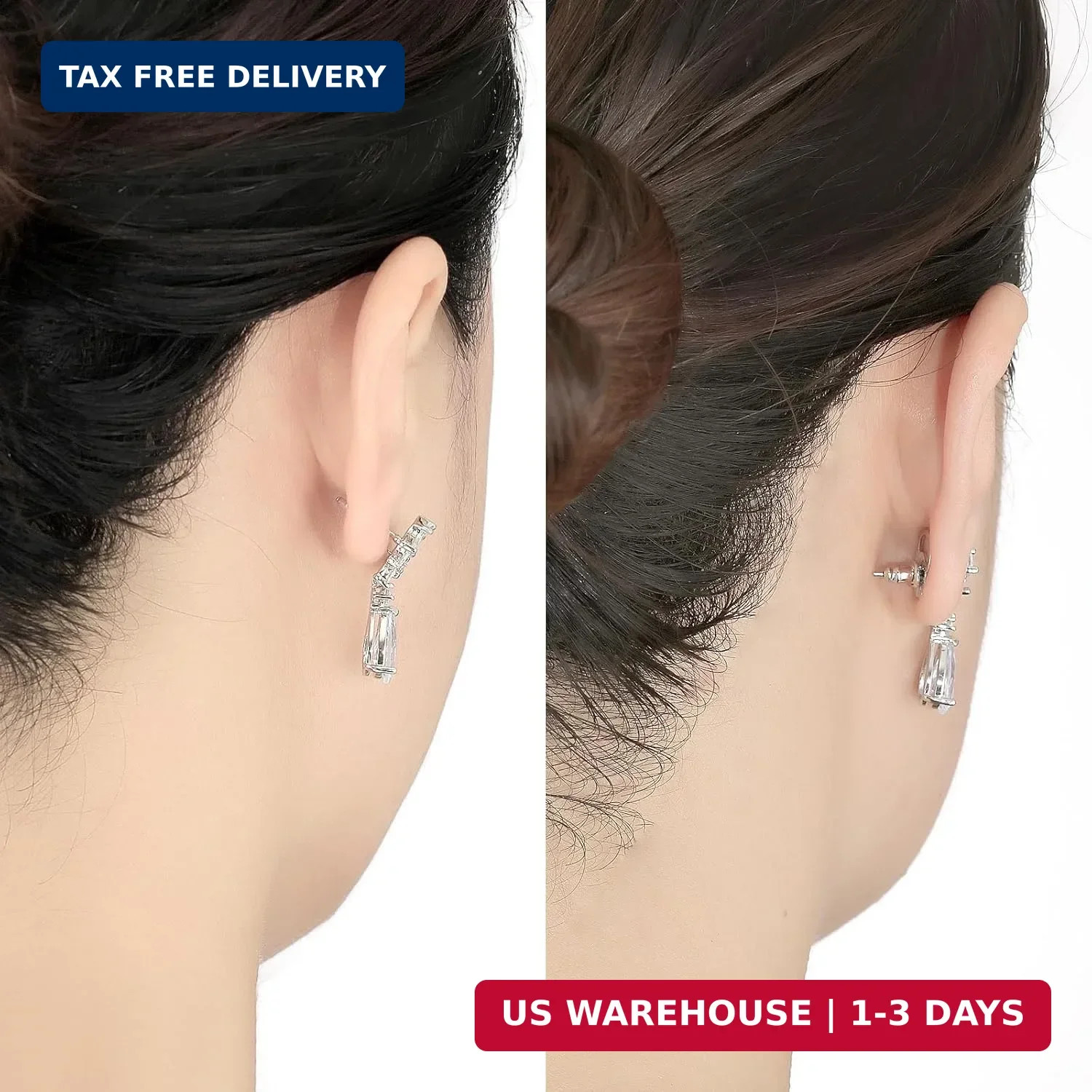 Earring Backs for Droopy Ears, Flower Bullet Locking Earring Lifter Backs Replac