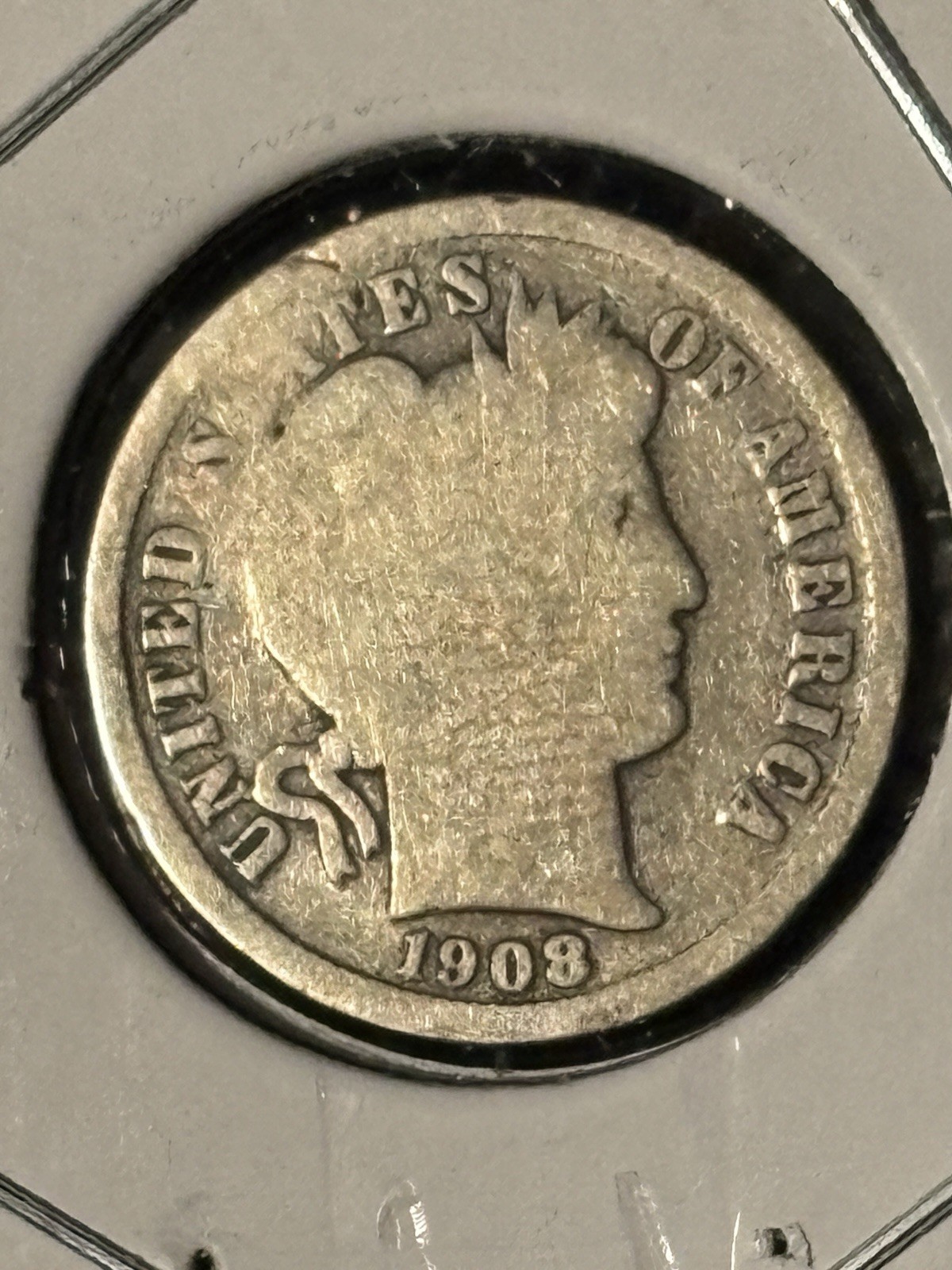 1908 Barber Dime