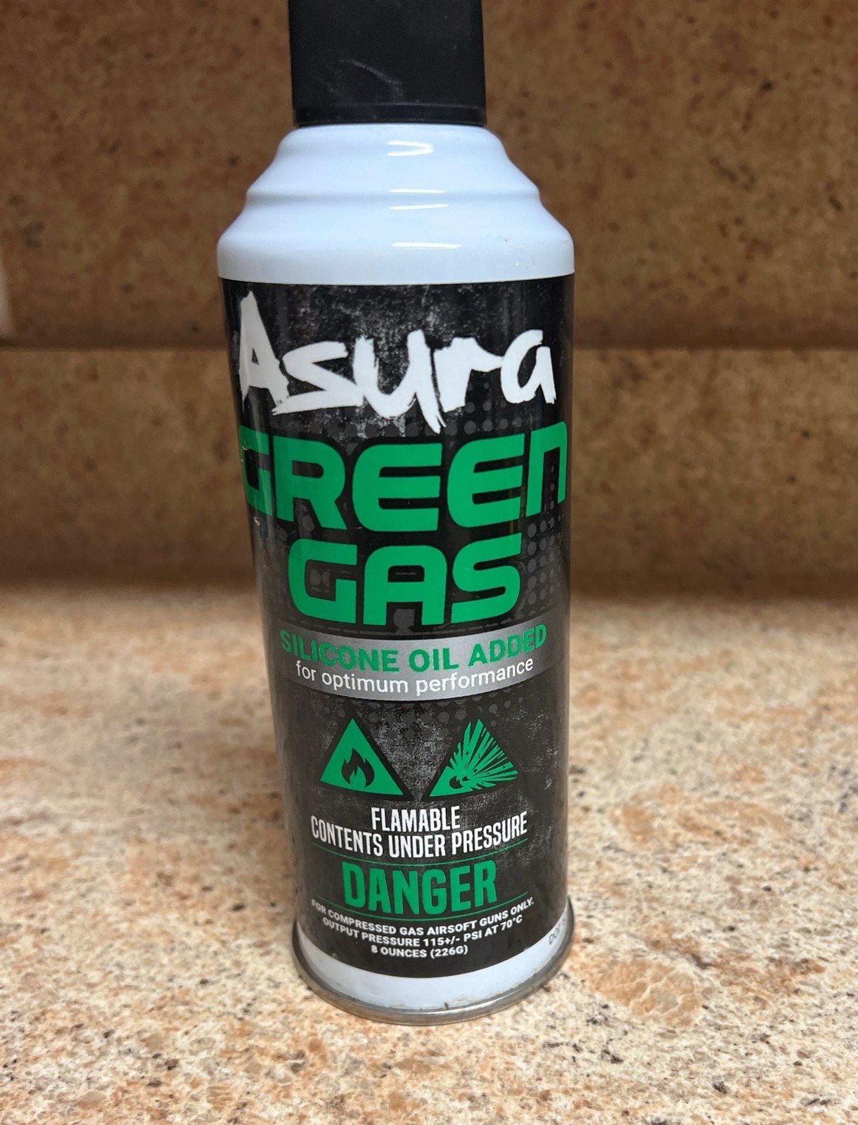 Asura Green Gas 8 Ounce Canister for Airsoft Guns