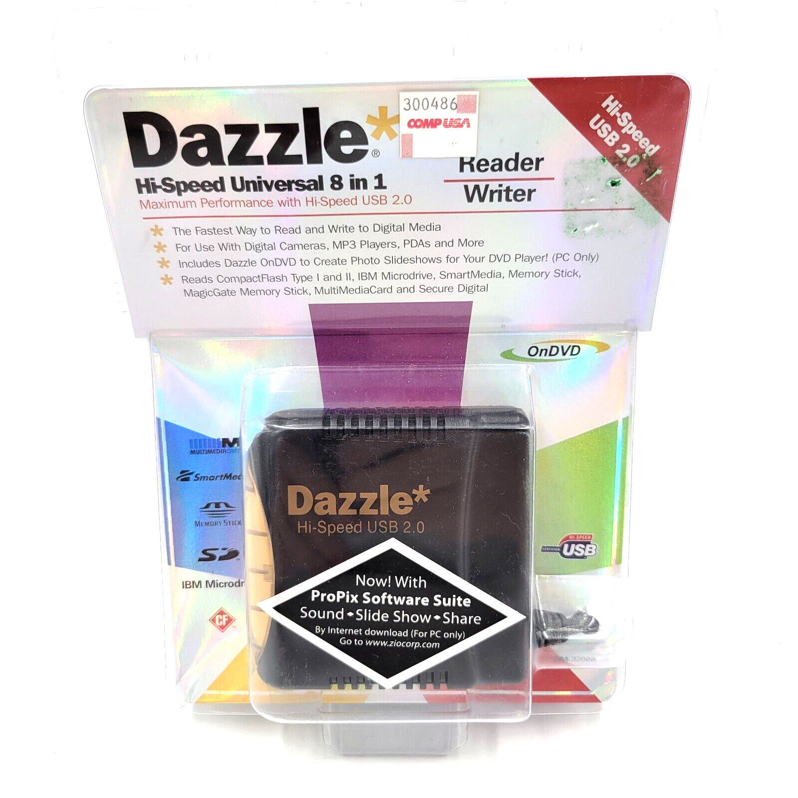 Dazzle Dm-22000 USB 8 in 1 High Speed Card Reader Writer New In Box Universal