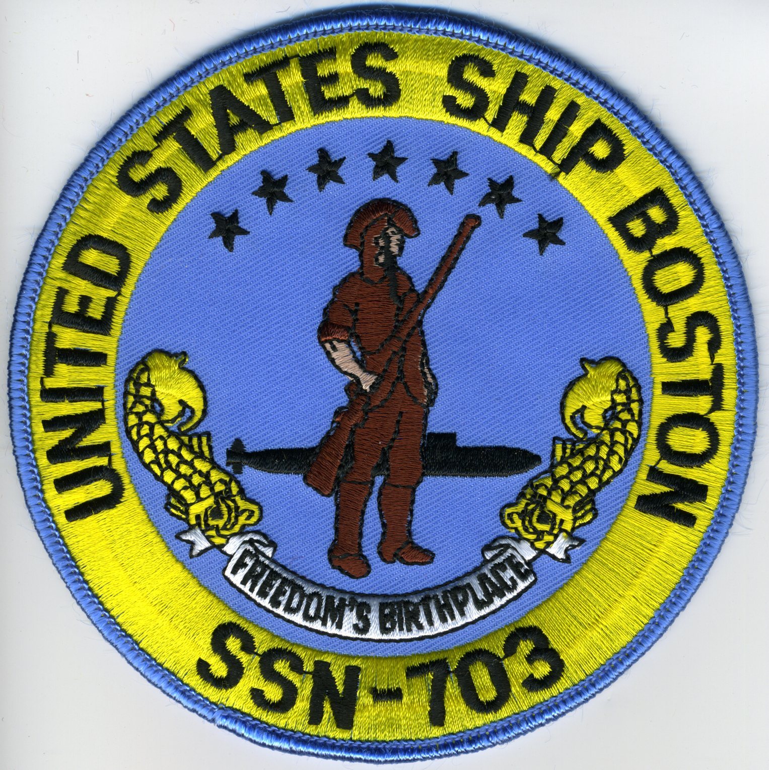 USS Boston SSN 703 - Crest BC Patch Cat No C5441