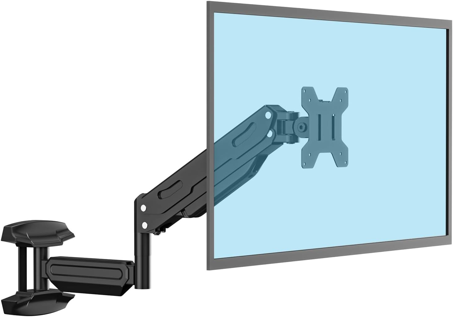 Suptek Gas Spring Single Arm Monitor Wall Mount for 13-32 Inch Screens - Full Mo