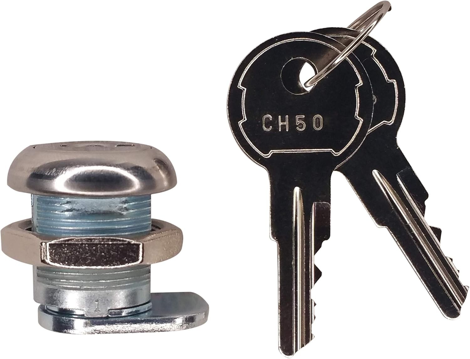 (2 Pack Keyed Alike) Truck Tool Box Locks with Keys - Black, Silver