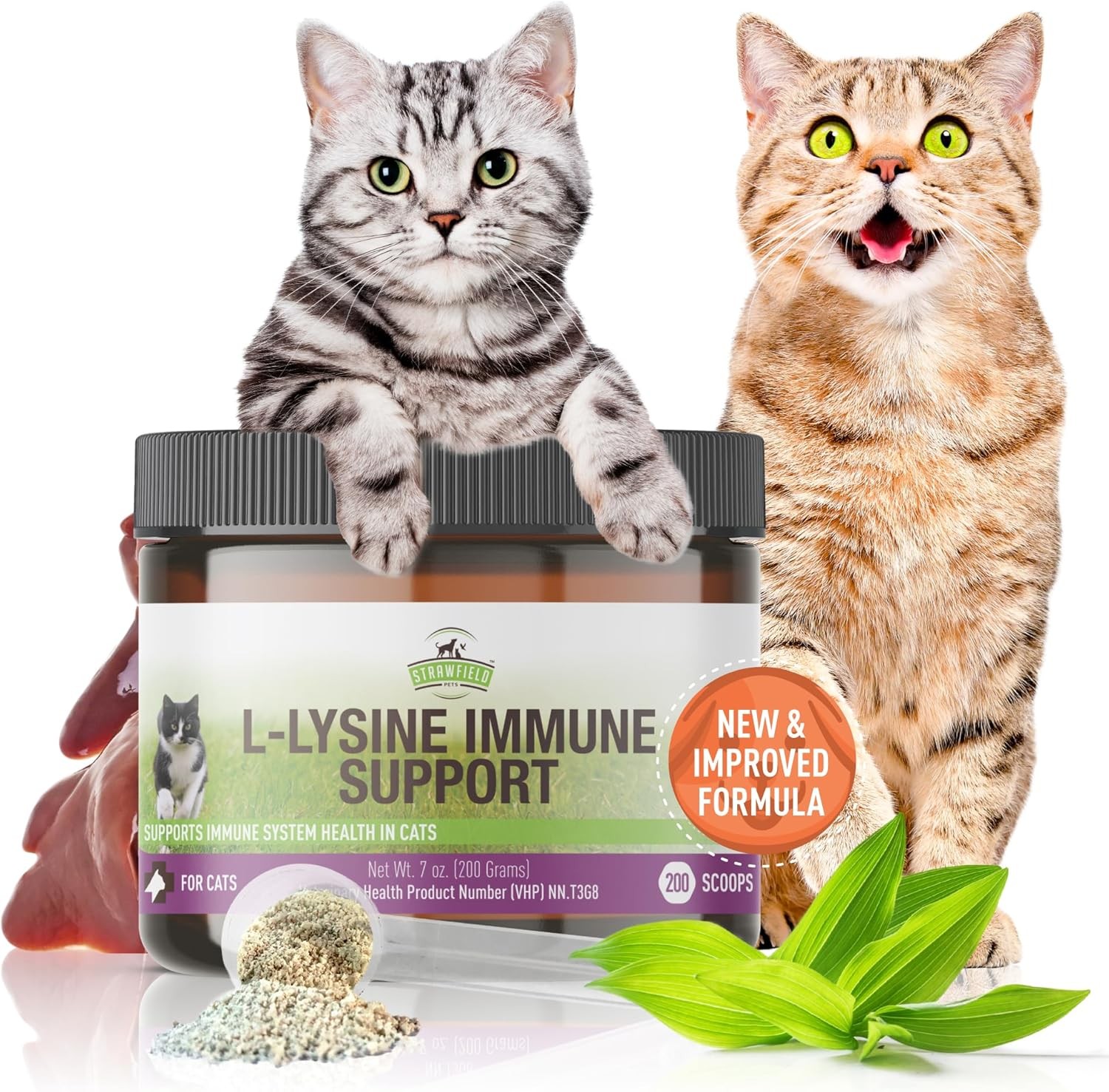 Strawfield Pets L-Lysine Immune Support for Cats & Kittens 240 grams, 8.4 oz
