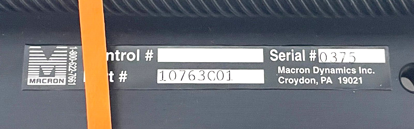 NEW Macron 10763C01 Linear Rail Actuator