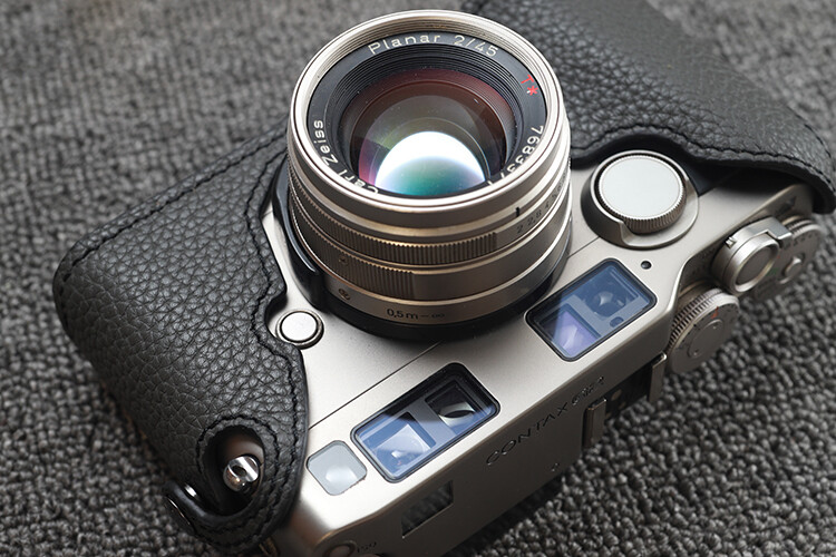 Handmade Real Leather Camera Half Case Bag Protect Covers Suitable For Contax G2