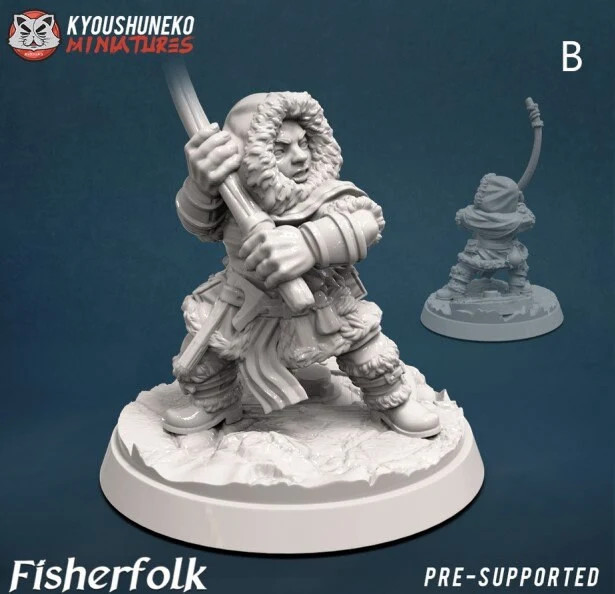 Dwarf Fishermen - Resin Tabletop Miniature