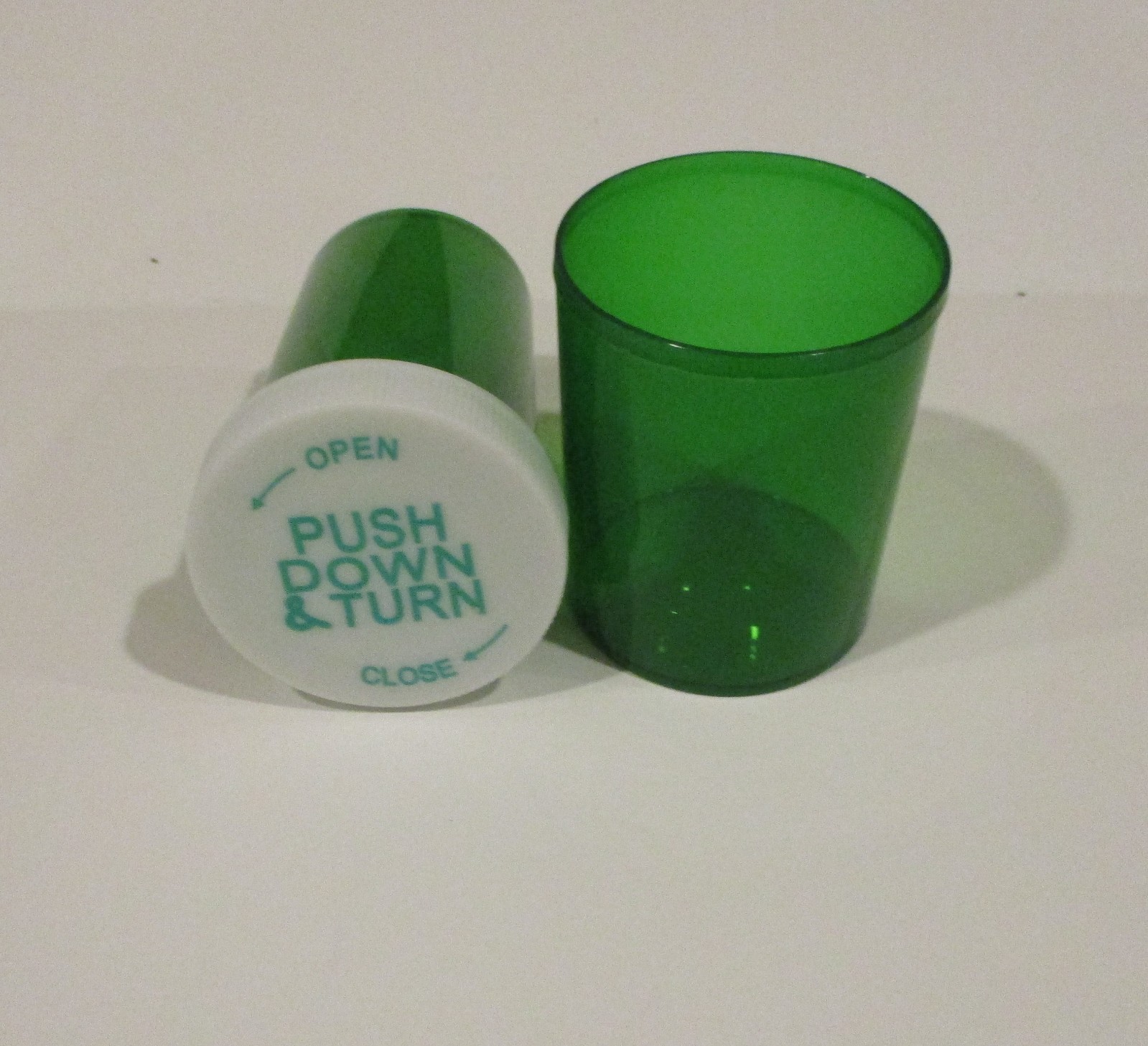 Prescription Medicine Vials 20 Dram GREEN-6 Pack--$4.29 Shipping-Pharmacy Grade