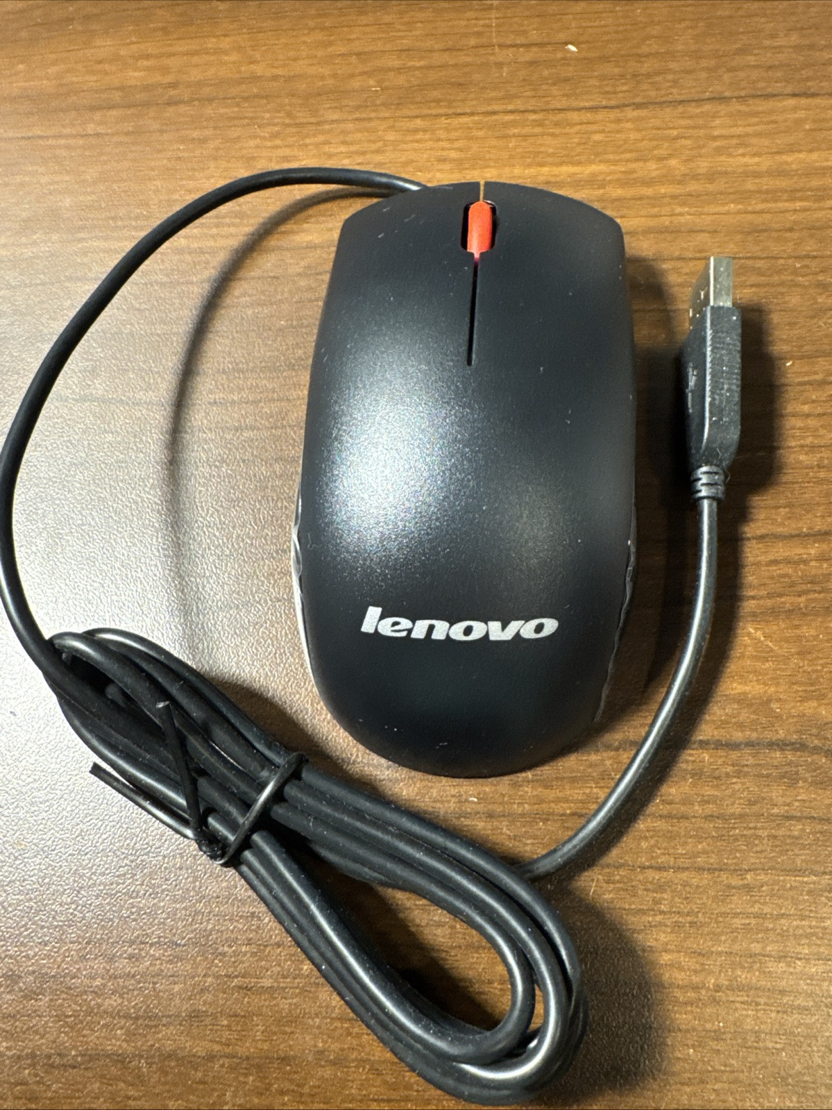 Lenovo USB Optical Mouse Model MOEUUO Black & Red