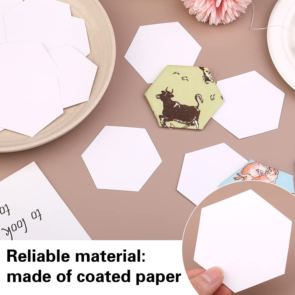Hexagon Paper Piecing Templates 200 Count 1.5 Inch Quilting Templates