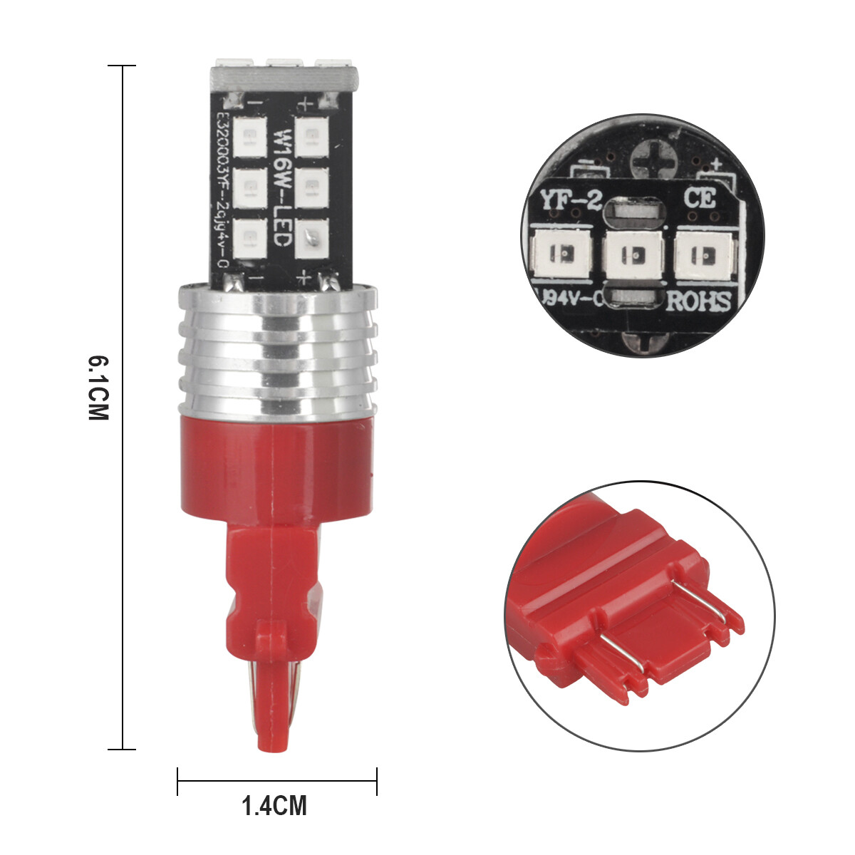 2x 3157 Red LED Bright Strobe Flash Blinking Brake Tail Stop Light/Parking Bulbs