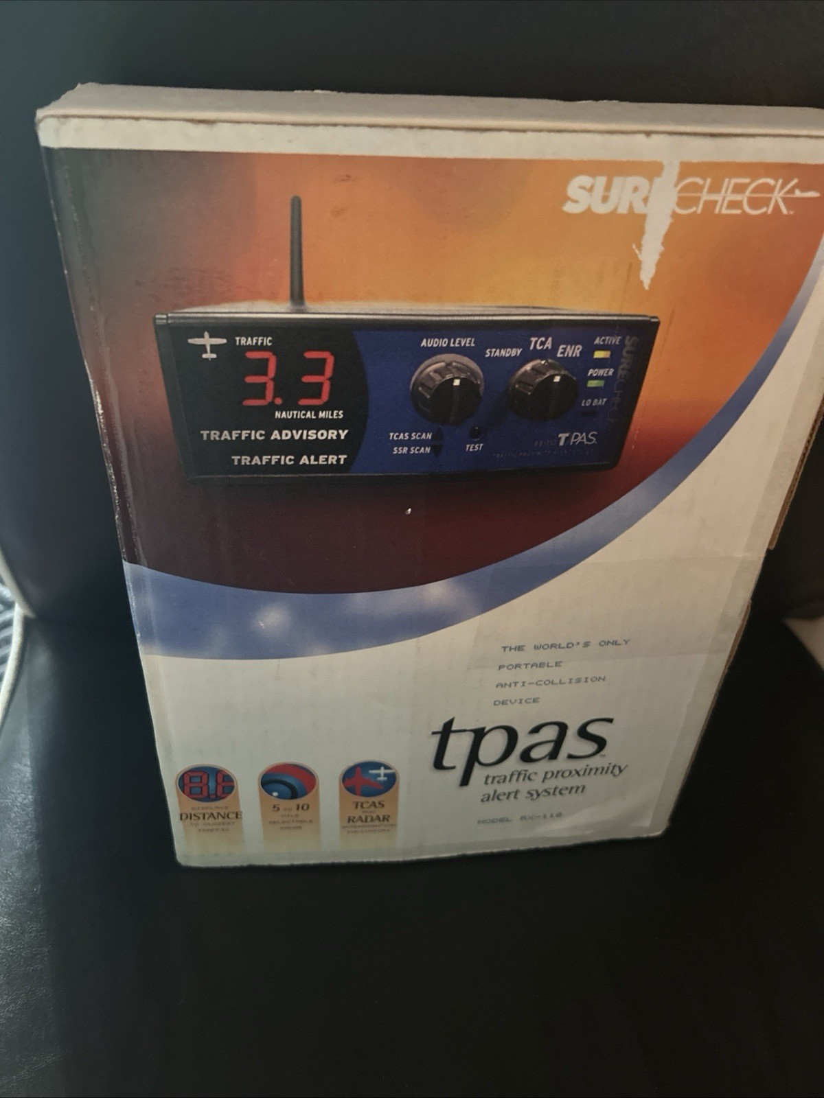 Sure Check Aviation TPAS Traffic Proximity Alert System, p/n-model RX-110