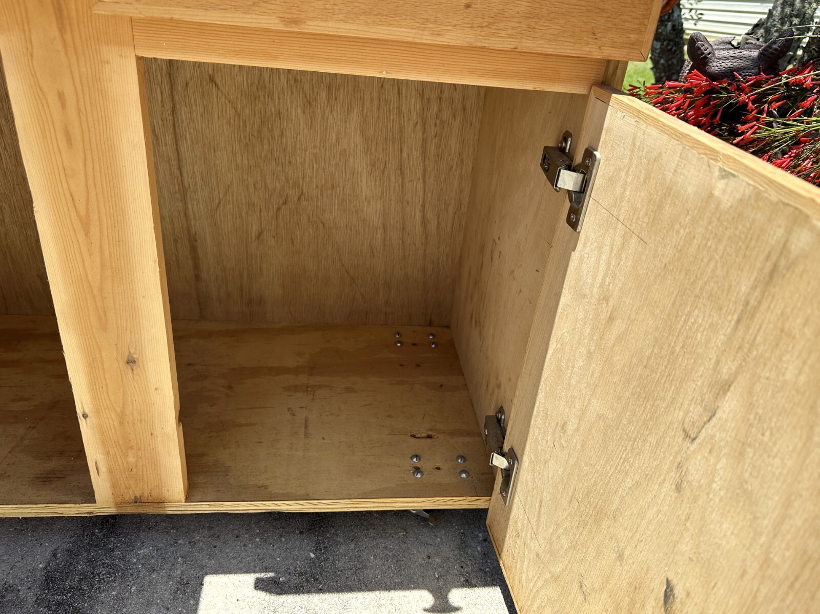 WORK BENCH SUITABLE FOR A SMALL LATHE OR A SEWING MACHINE WITH TOOL HOLDER