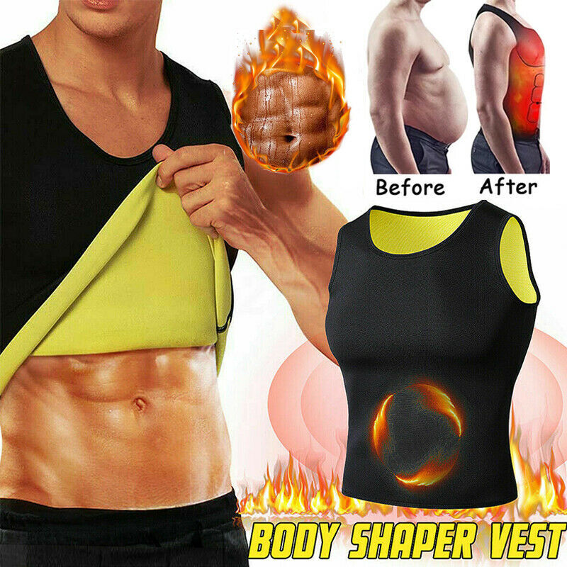Mens Weight Loss Waist Trainer Vest Sauna Sweat Body Shaper Slimming Trimmer US