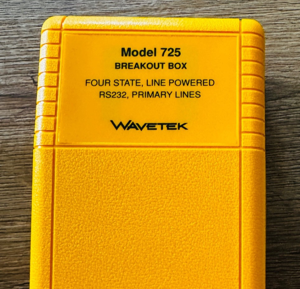 Wavetek Model 725 Breakout Box RS232 Untested Four State Line Powered W Manual