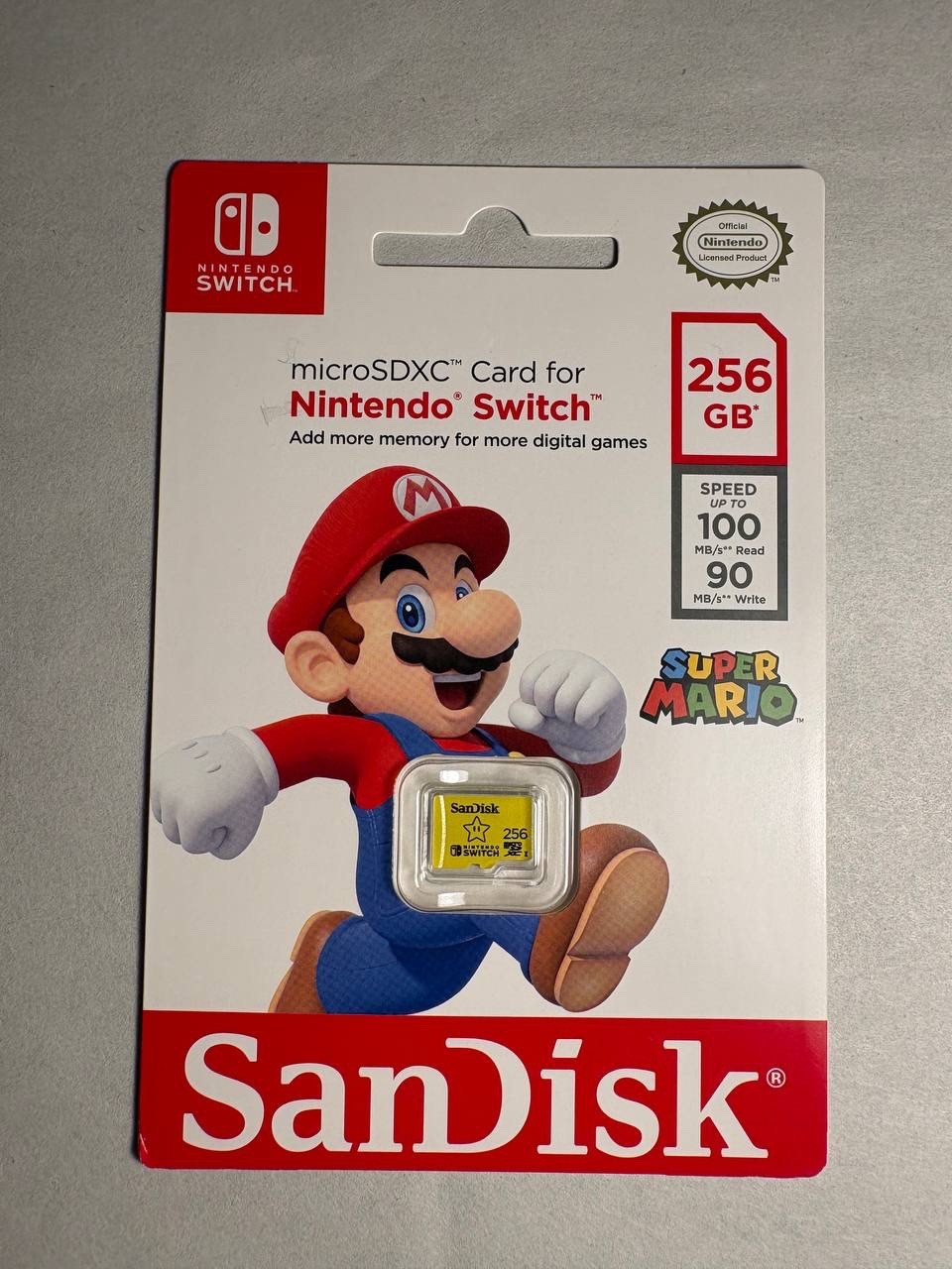 SanDisk 256GB microSDXC Card for Nintendo Switch Super Mario New Sealed