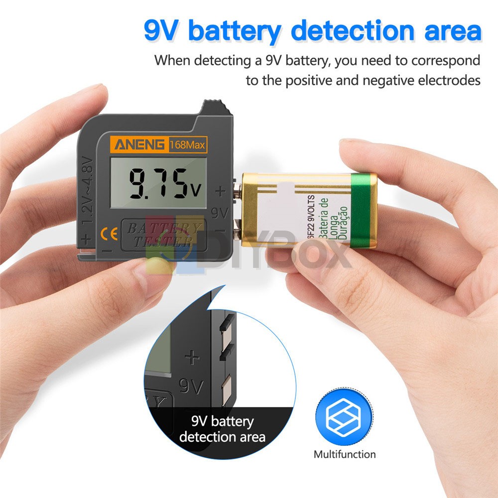 ANENG 168Max Portable High-Precision Battery Tester Capacity Power Indicator