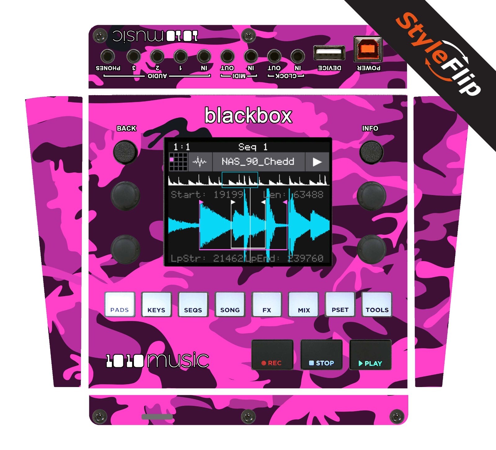 1010 Music Blackbox Skin | Pink Camo | Protective Decal | StyleFlip Skins
