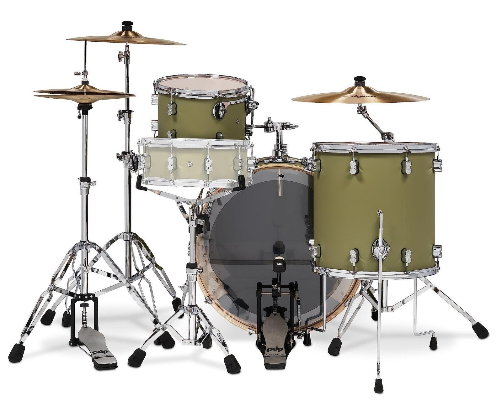 Pacific Drums & Percussion PDP Concept Maple Rock 3-Piece Satin Olive Drum...