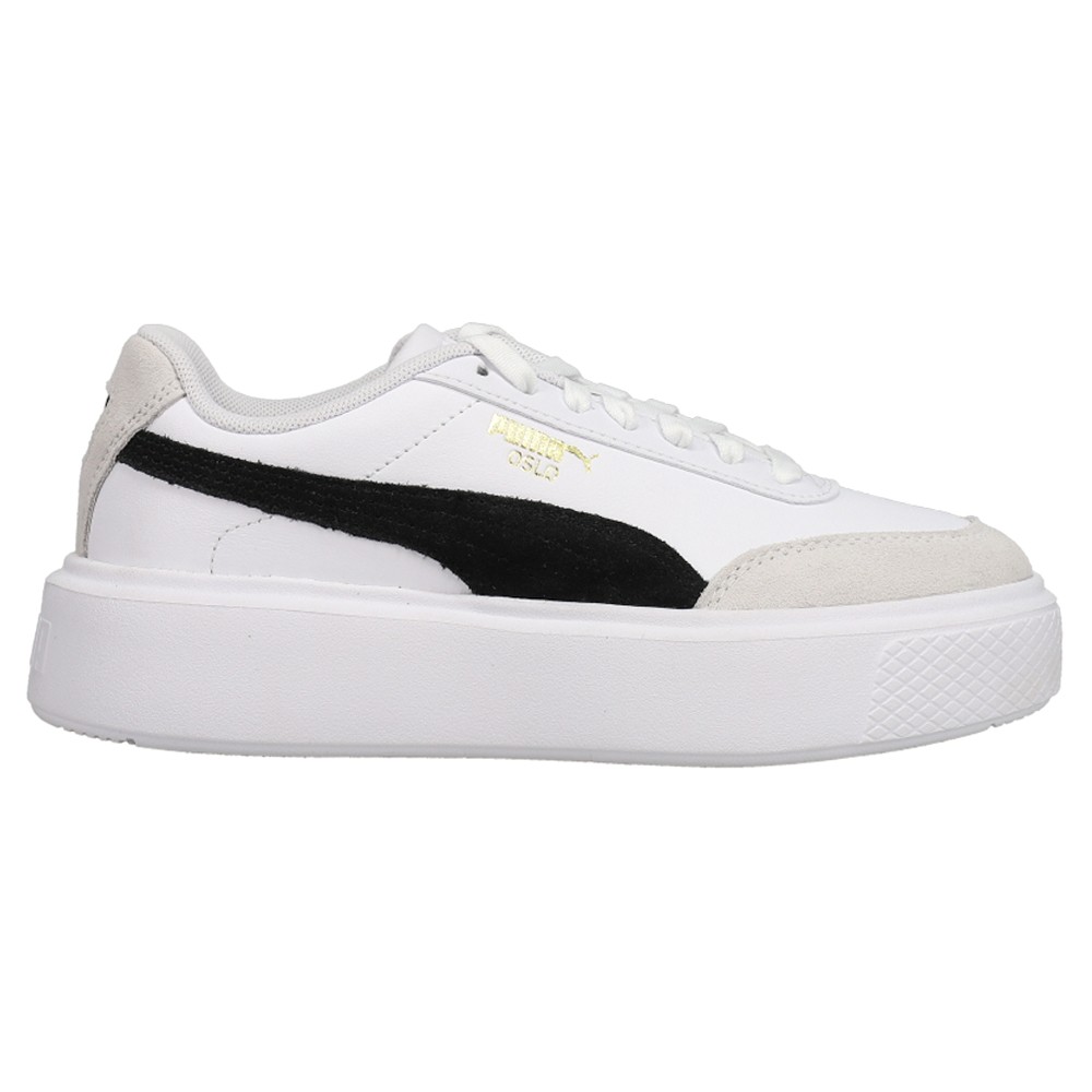 PUMA Oslo Maja Archive Lace Up  Womens Black, White Sneakers Casual Shoes 375057
