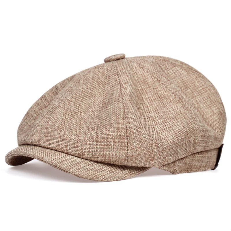 Newsboy Hat Flat Cap Driver Herringbone Tweed Plain Wool Baker Boy Classic Golf
