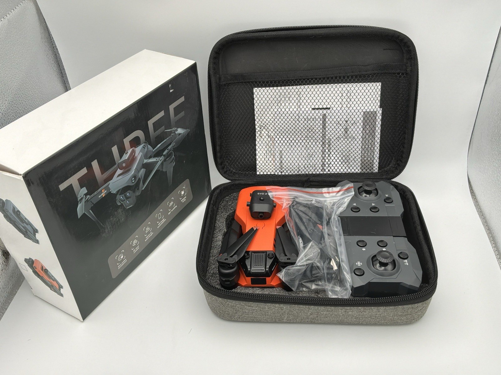 K6 Max RC Drone 4K Dual Camera Foldable w/ Case Controller Open Box
