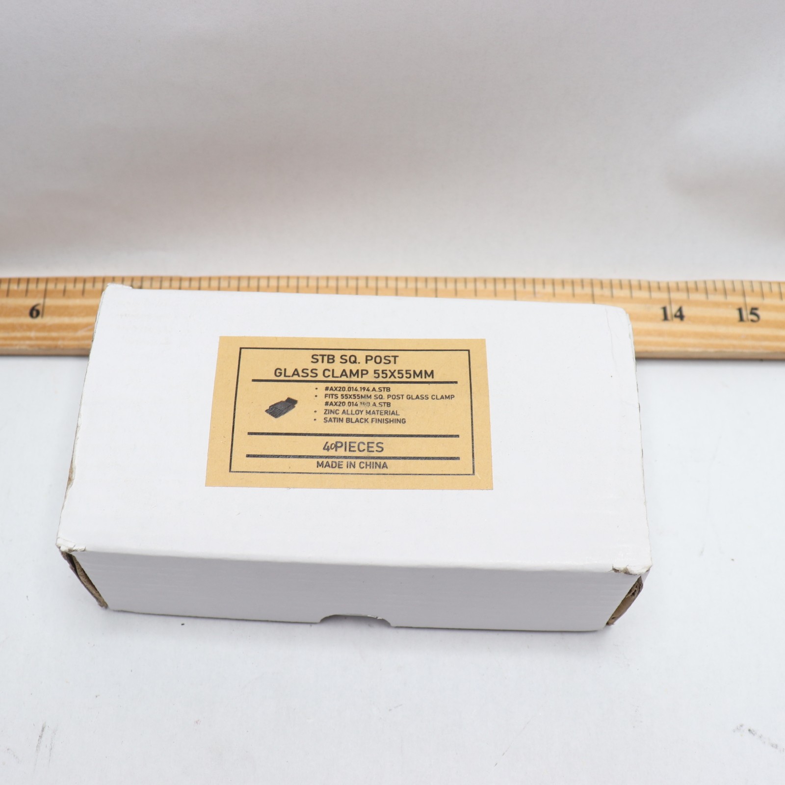 (40-Pk) Glass Clamp SQ Post 55X55MM
