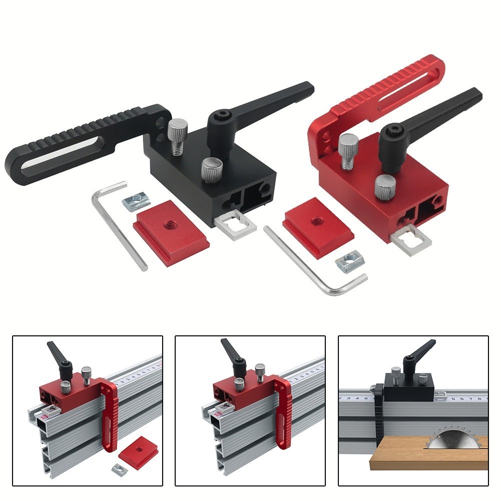 Adjustable Miter Track T Slot Stop Accurate Length Limit Device Woodworking Tool